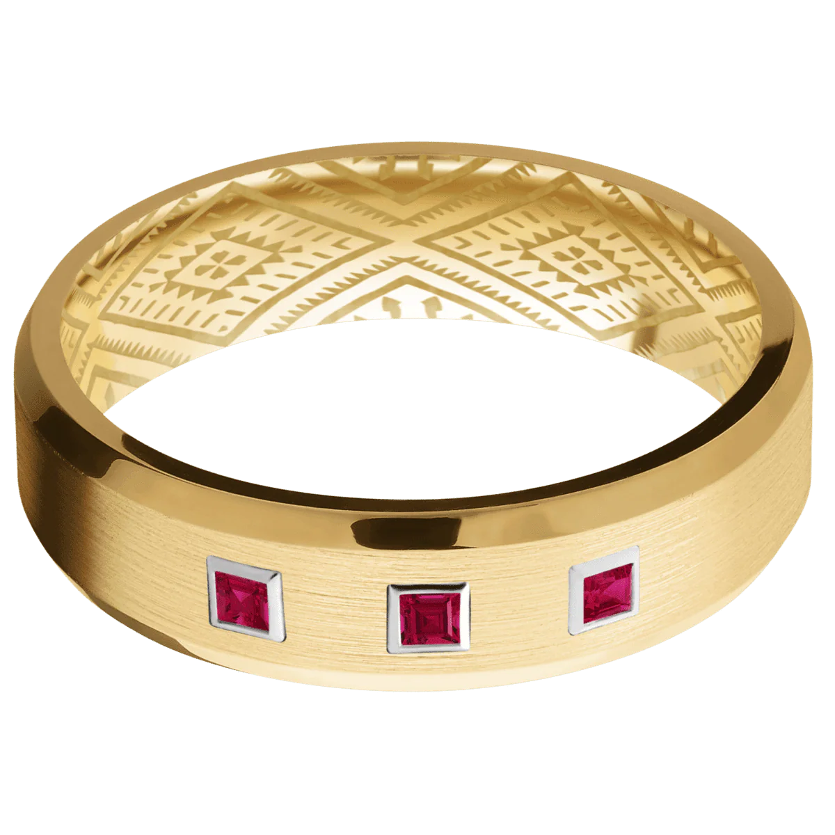 10K Yellow Gold + Satin , Polish Finish - Image 3