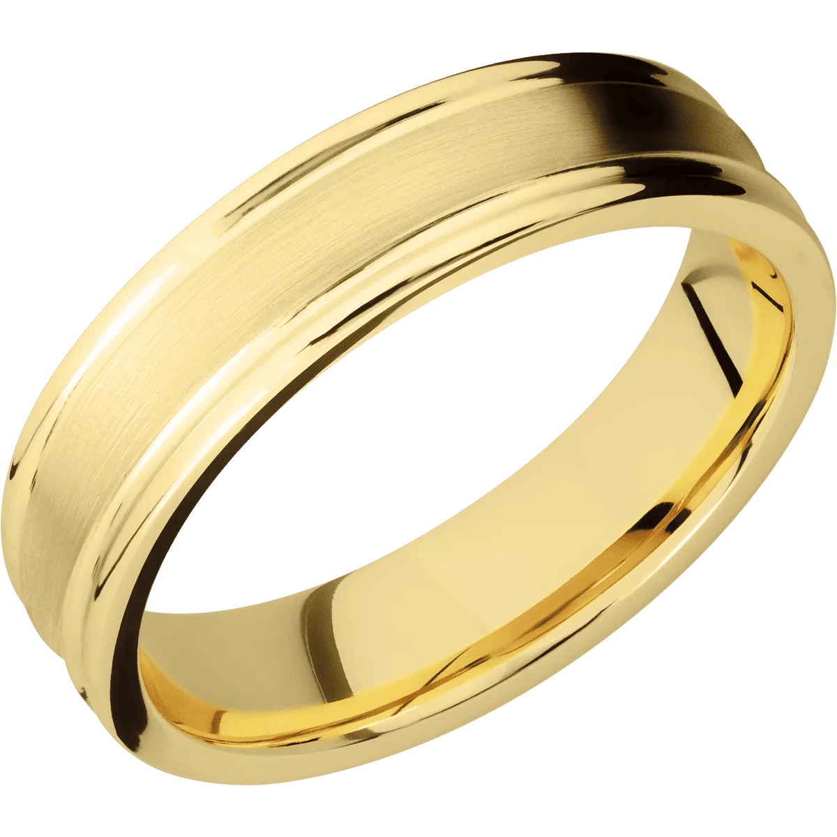 10K Yellow Gold + Satin , Polish Finish - Image 2