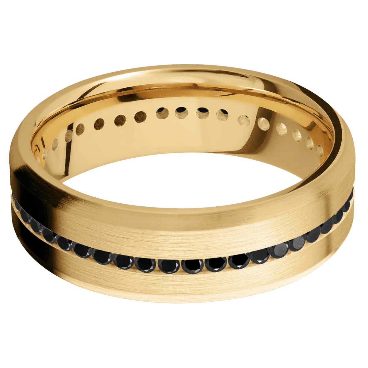 10K Yellow Gold + Satin , Satin Finish - Image 3
