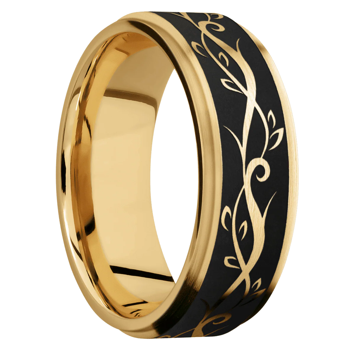 10K Yellow Gold + Satin , Satin Finish