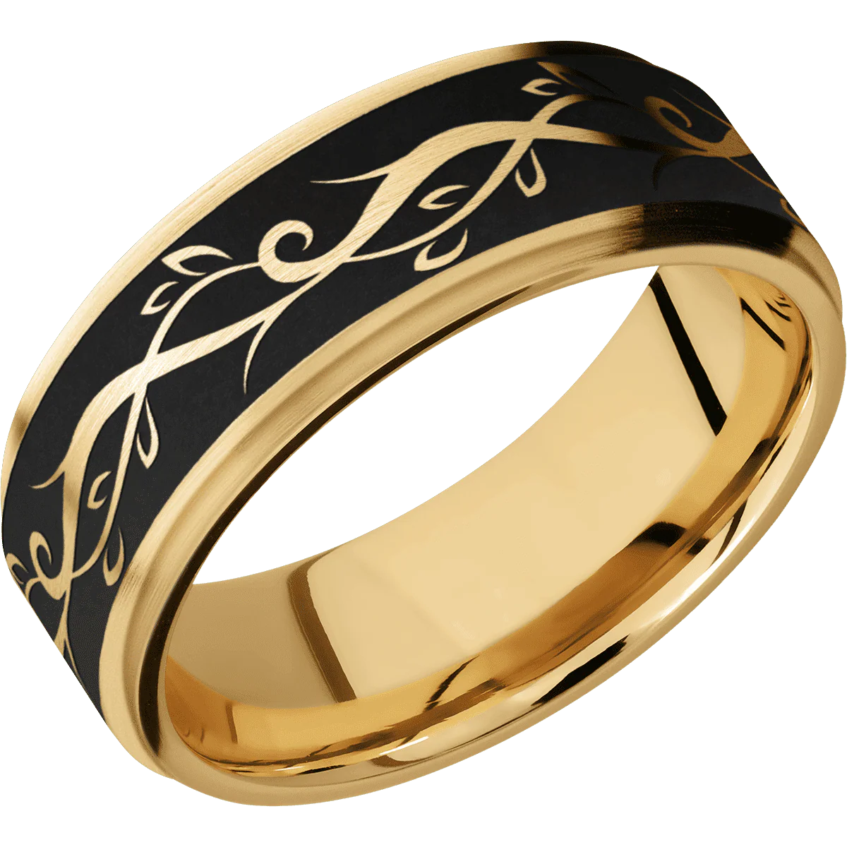 10K Yellow Gold + Satin , Satin Finish - Image 2