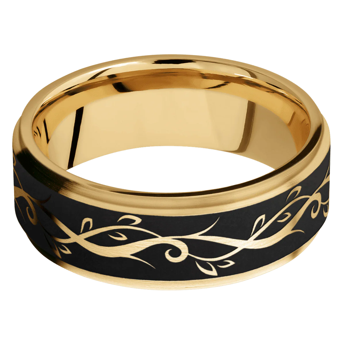 10K Yellow Gold + Satin , Satin Finish - Image 3