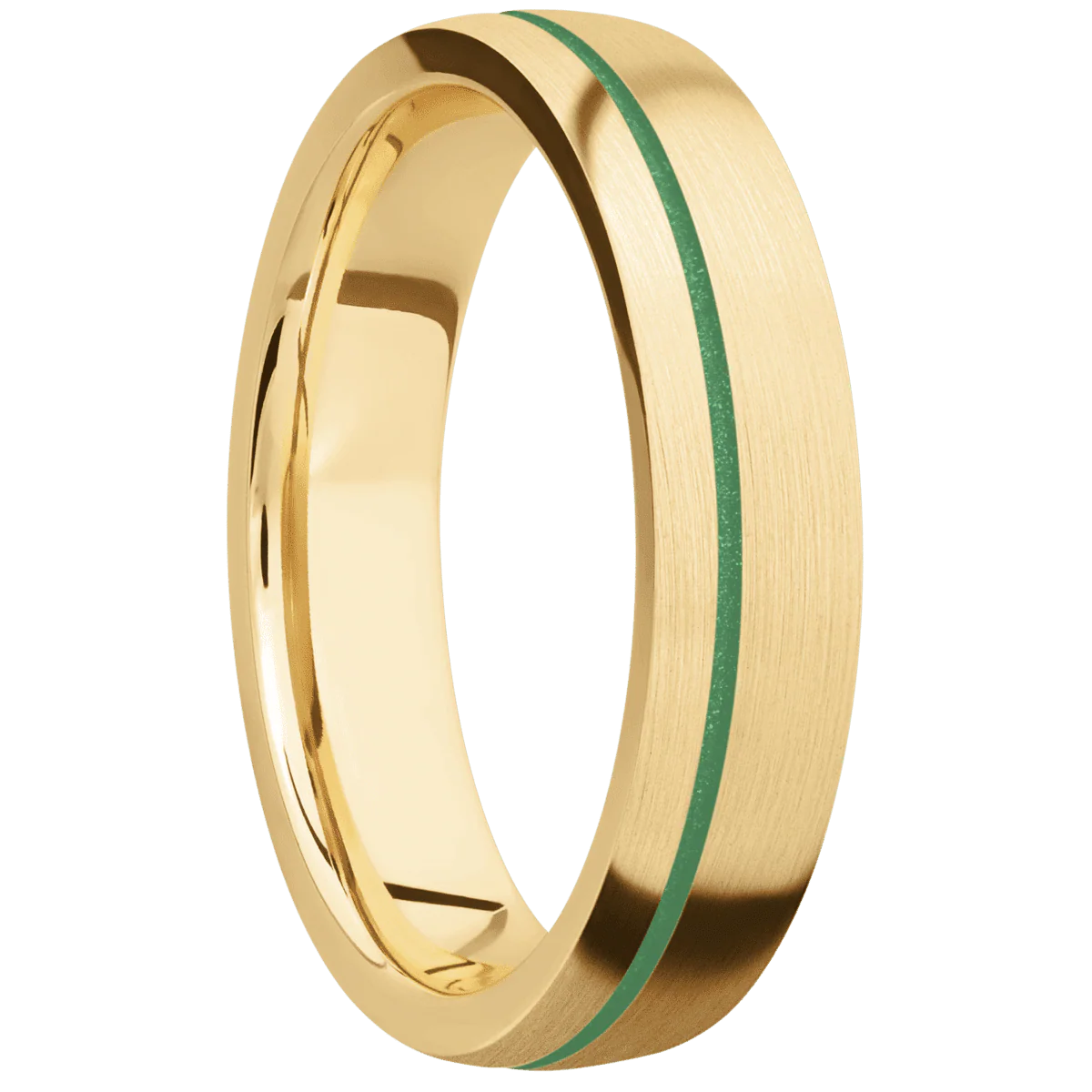 10K Yellow Gold + Satin , Satin Finish