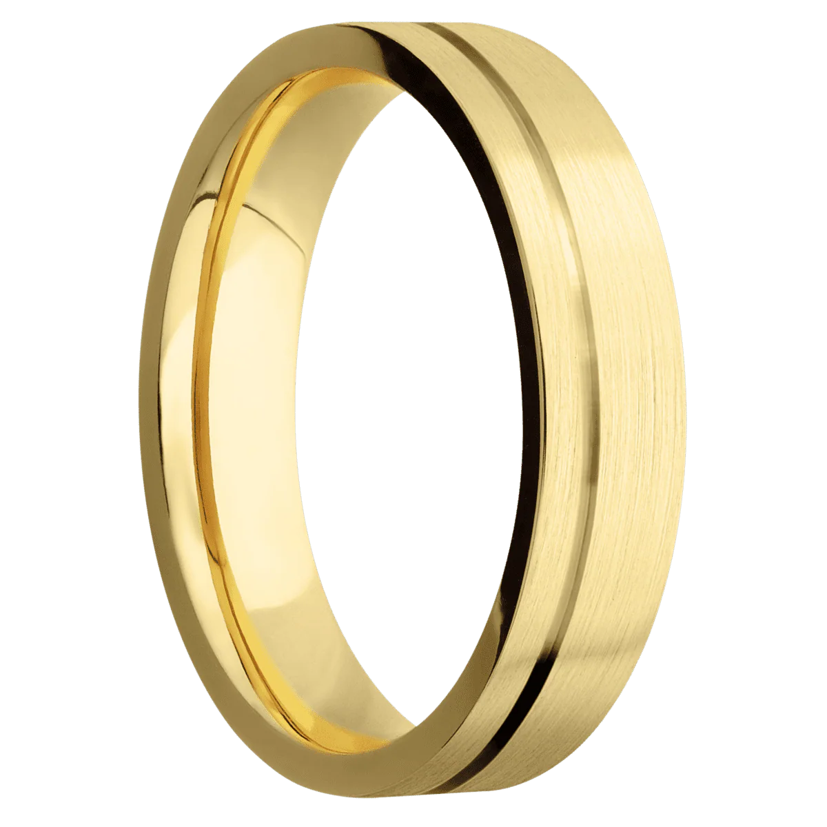 10K Yellow Gold + Satin , Satin Finish