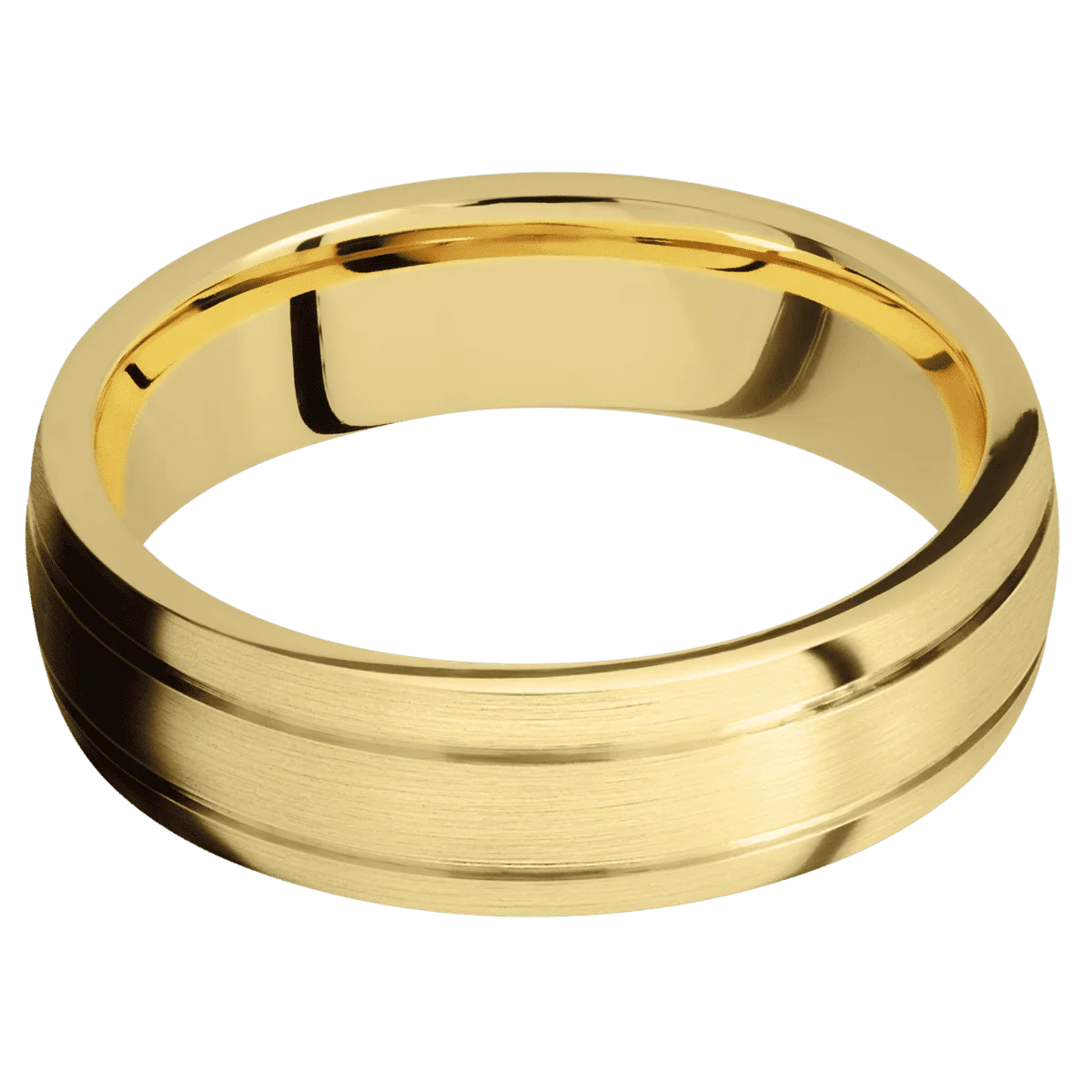10K Yellow Gold + Satin , Satin Finish - Image 3