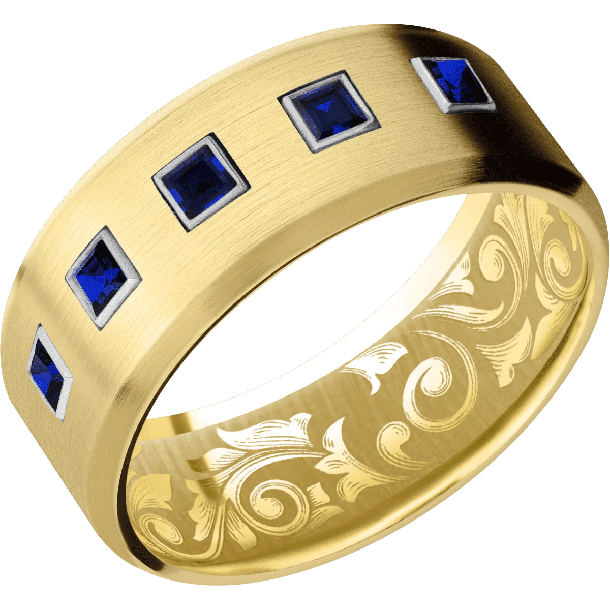 10K Yellow Gold + Satin , Satin Finish - Image 2