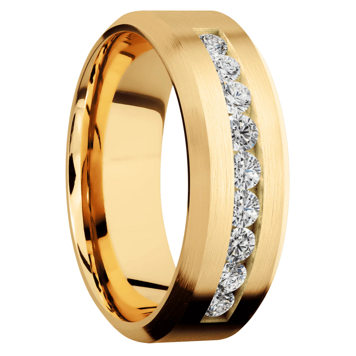 10K Yellow Gold + Satin , Satin Finish