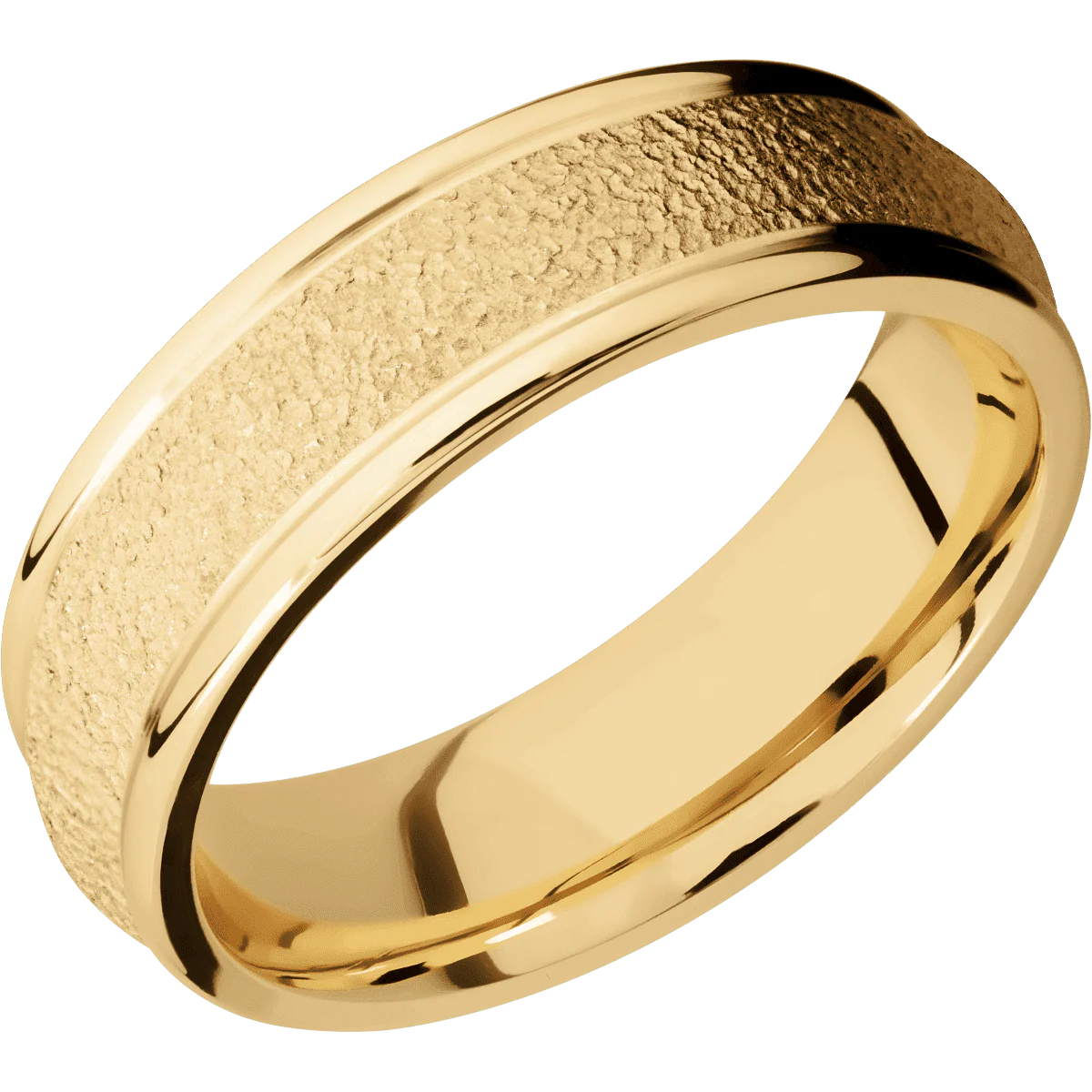 10K Yellow Gold + Stipple , Polish Finish - Image 2