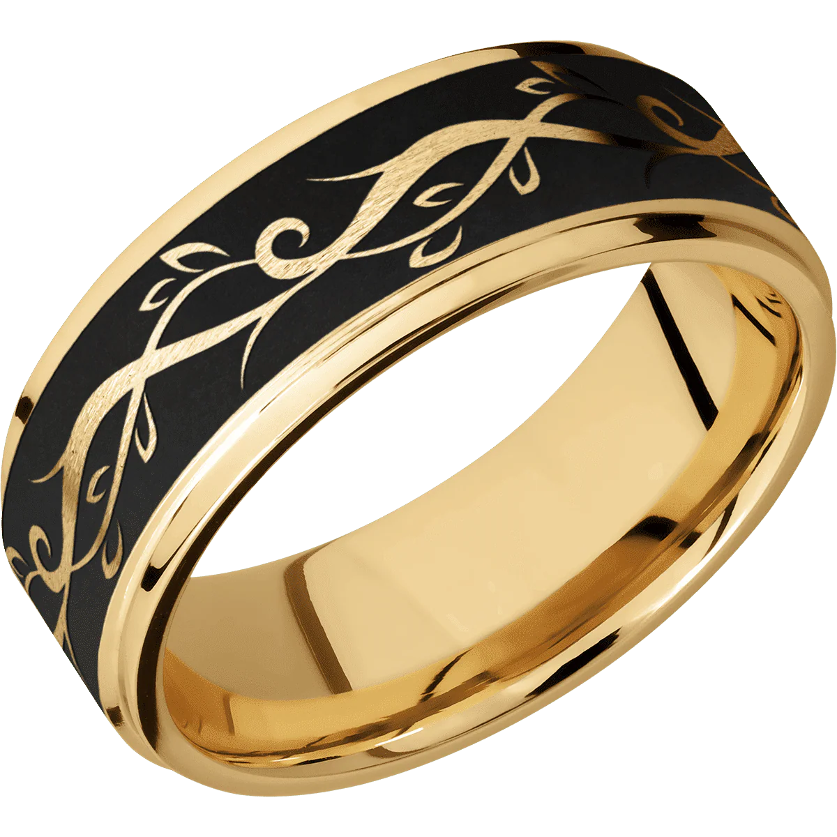 10K Yellow Gold + Stone , Polish Finish - Image 2