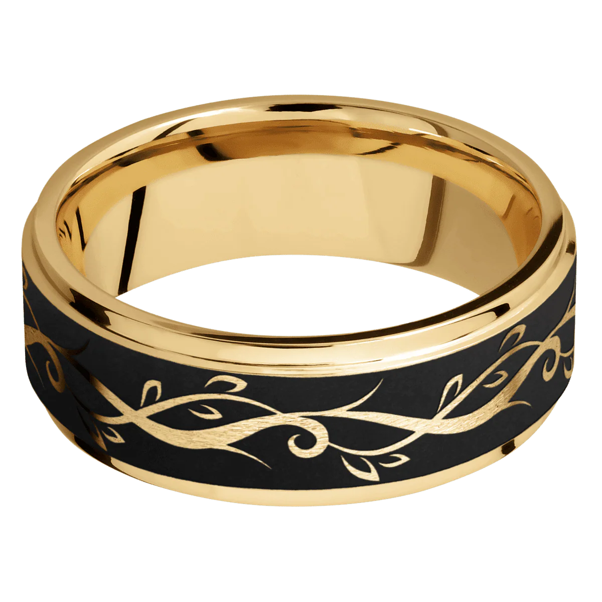 10K Yellow Gold + Stone , Polish Finish - Image 3