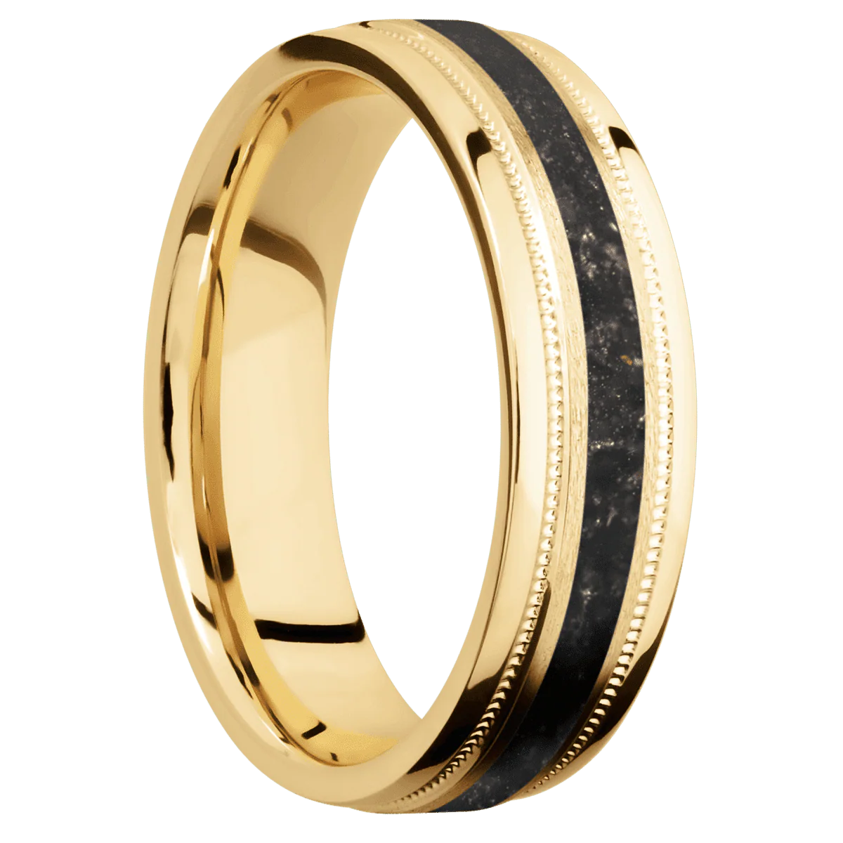10K Yellow Gold + Stone , Polish Finish