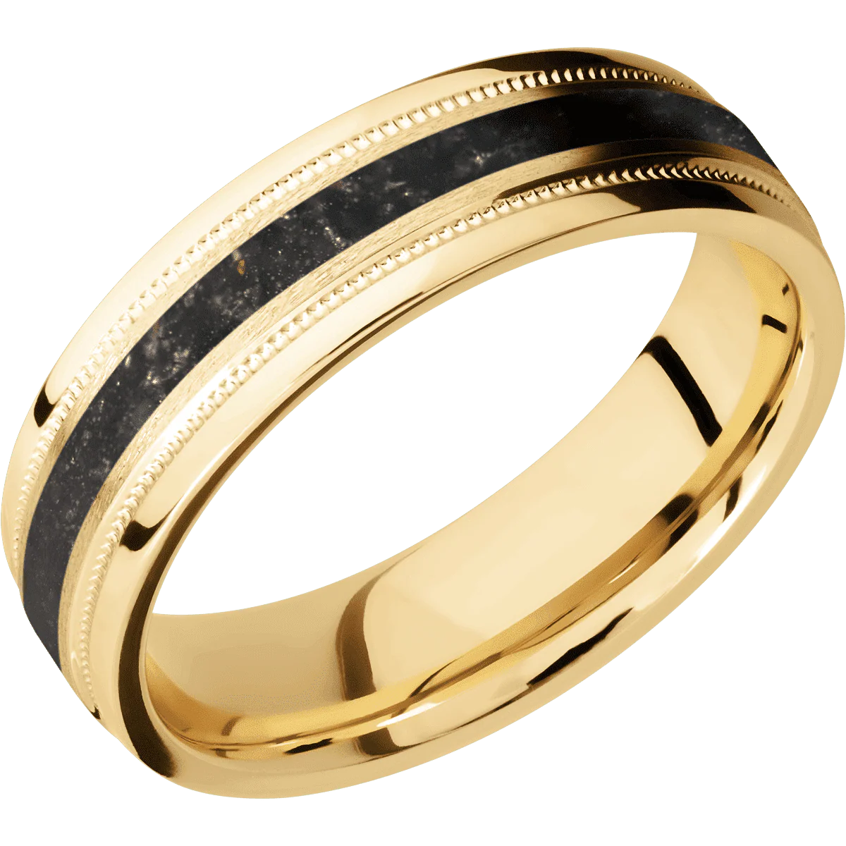 10K Yellow Gold + Stone , Polish Finish - Image 2