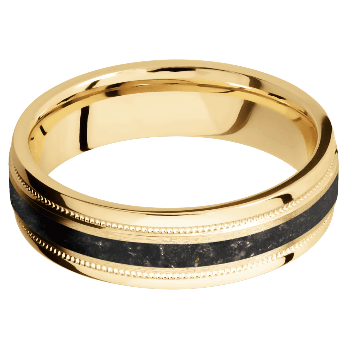 10K Yellow Gold + Stone , Polish Finish - Image 3