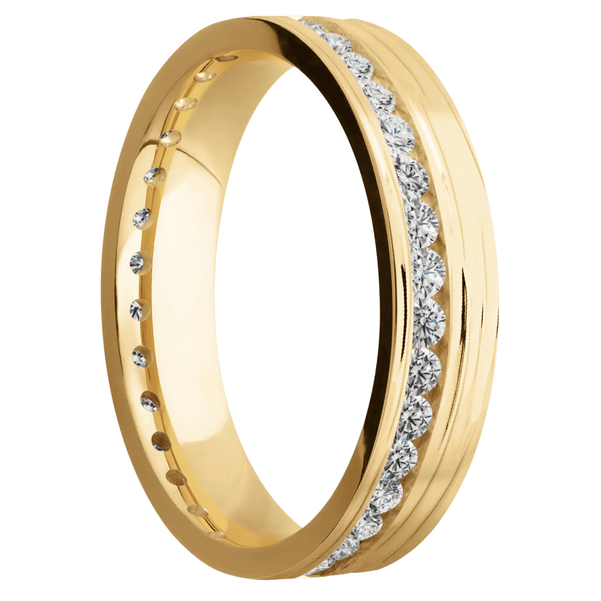 10K Yellow Gold + Treebark3 Finish