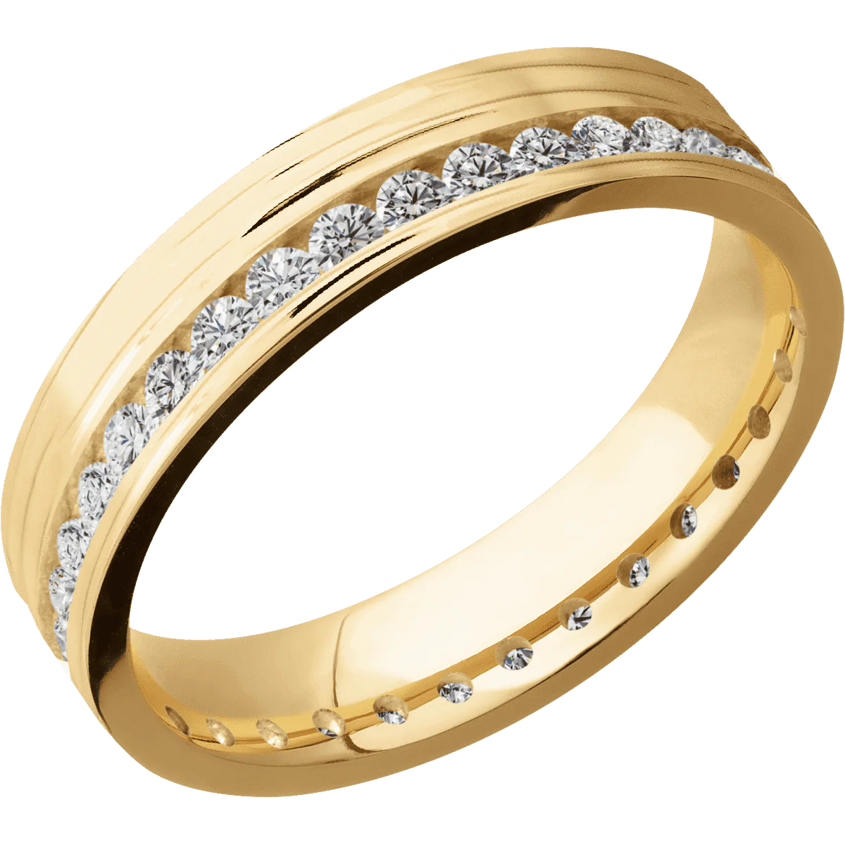 10K Yellow Gold + Treebark3 Finish - Image 2