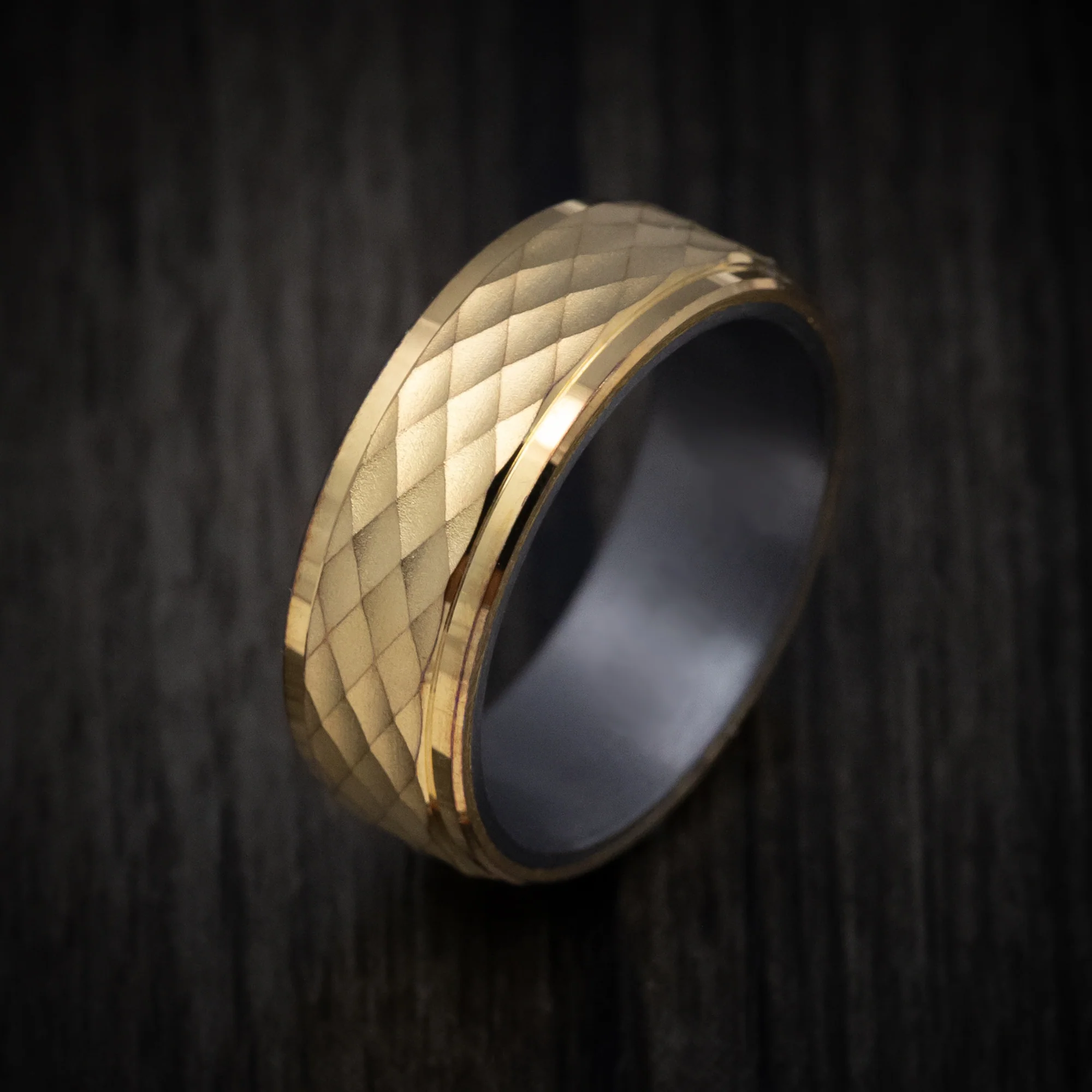 14K Gold Men's Ring with Tantalum Sleeve - Image 3