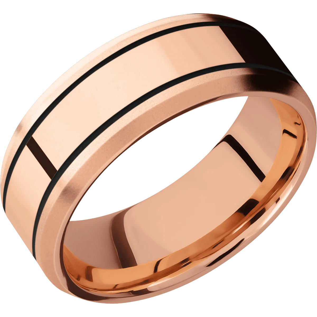 14K Rose Gold + Bead , Bead Finish - Image 2
