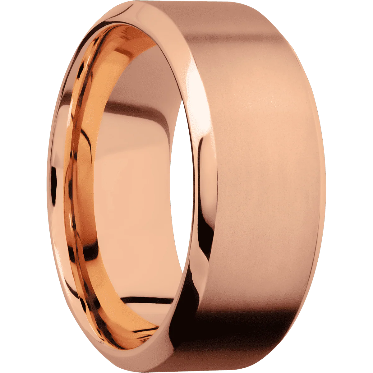 14K Rose Gold + Bead , Polish Finish