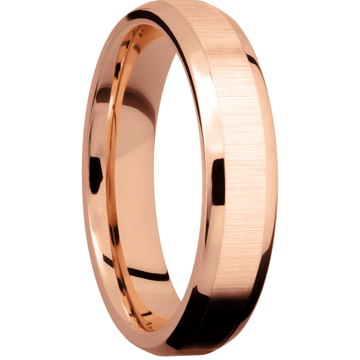14K Rose Gold + Crosssatin , Polish Finish