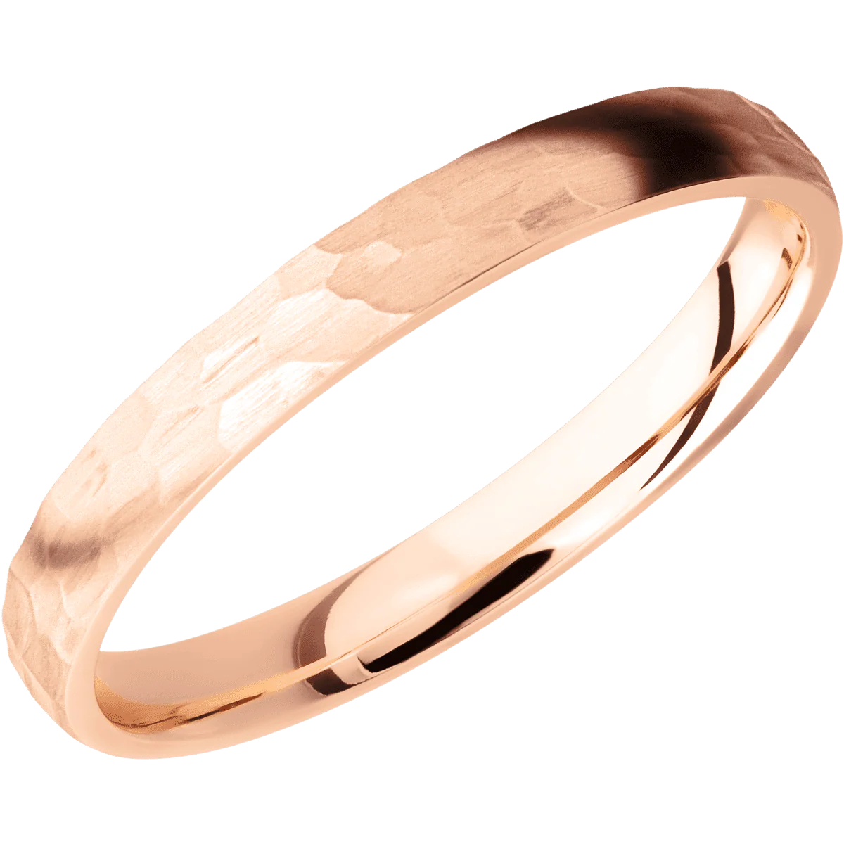 14K Rose Gold + Hammer Finish - Image 2
