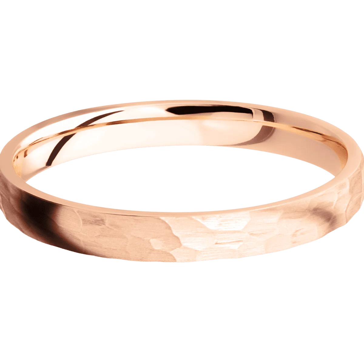 14K Rose Gold + Hammer Finish - Image 3