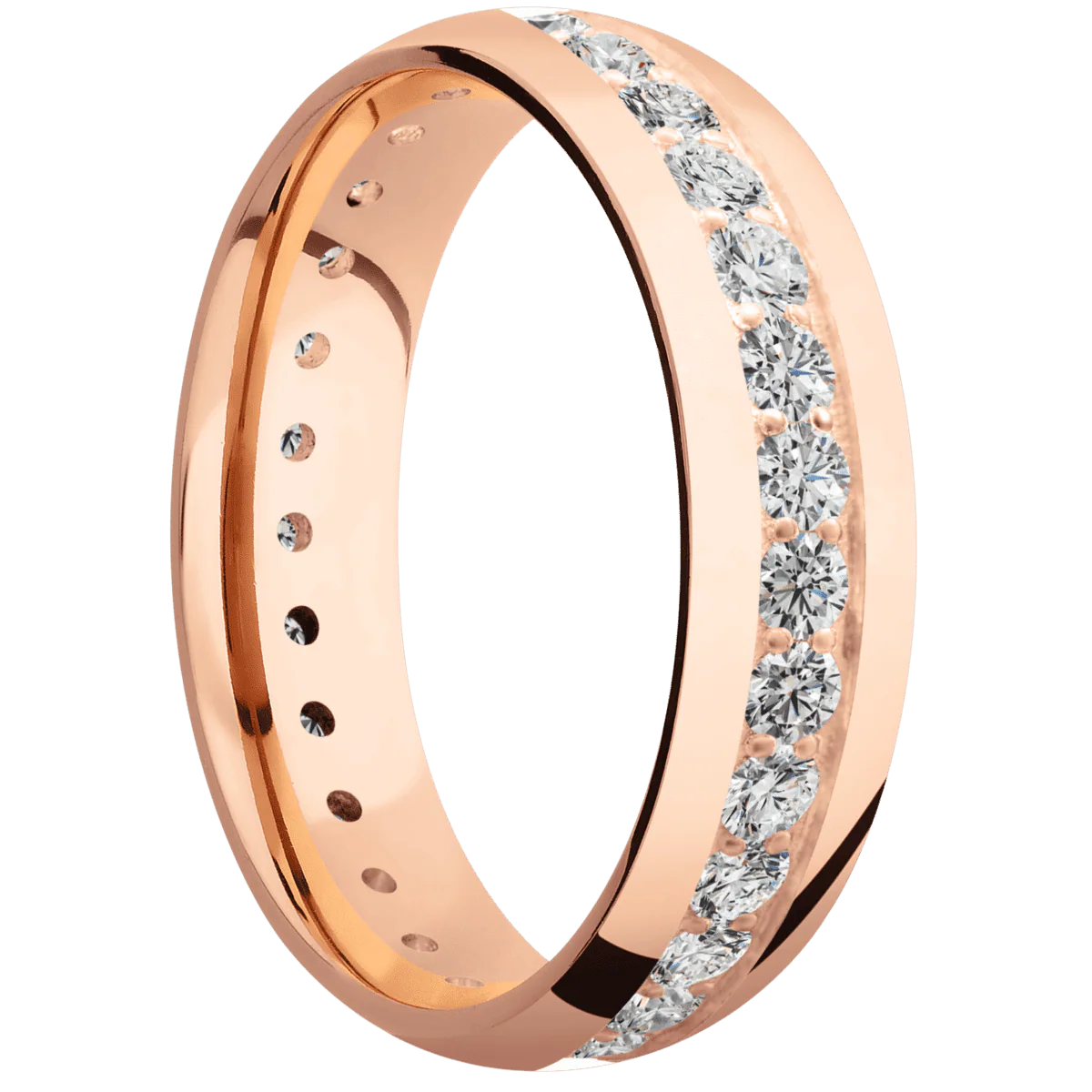 14K Rose Gold + Polish Finish
