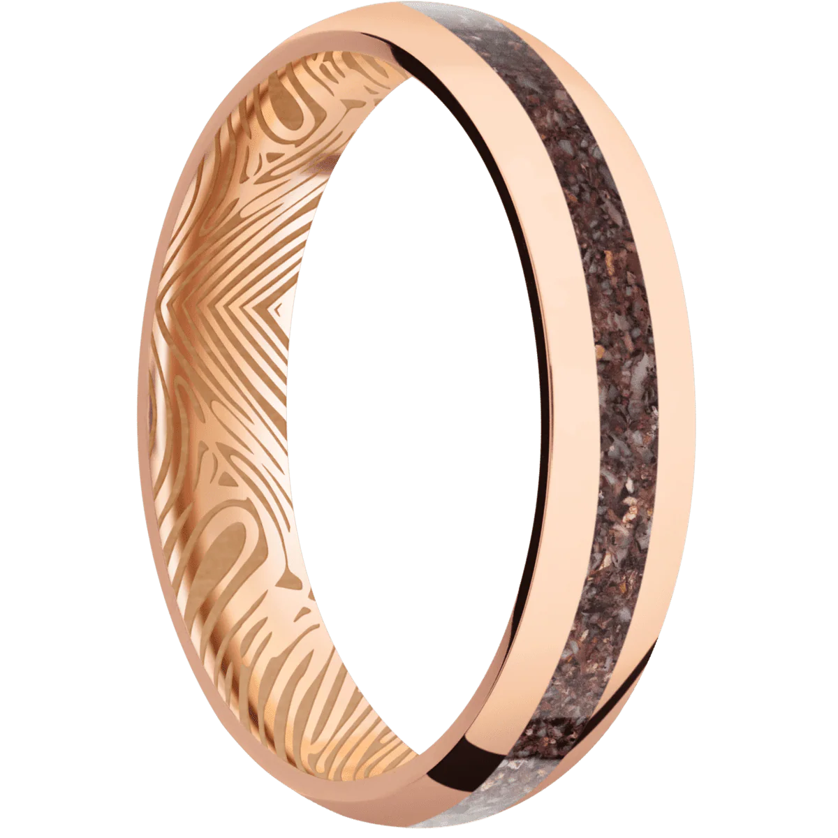 14K Rose Gold + Polish Finish