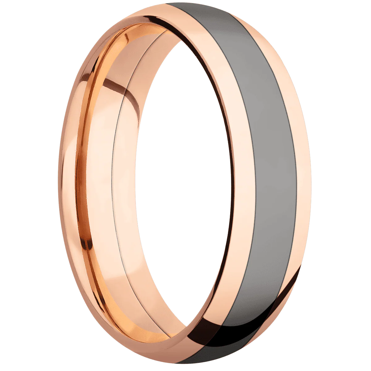 14K Rose Gold + Polish Finish