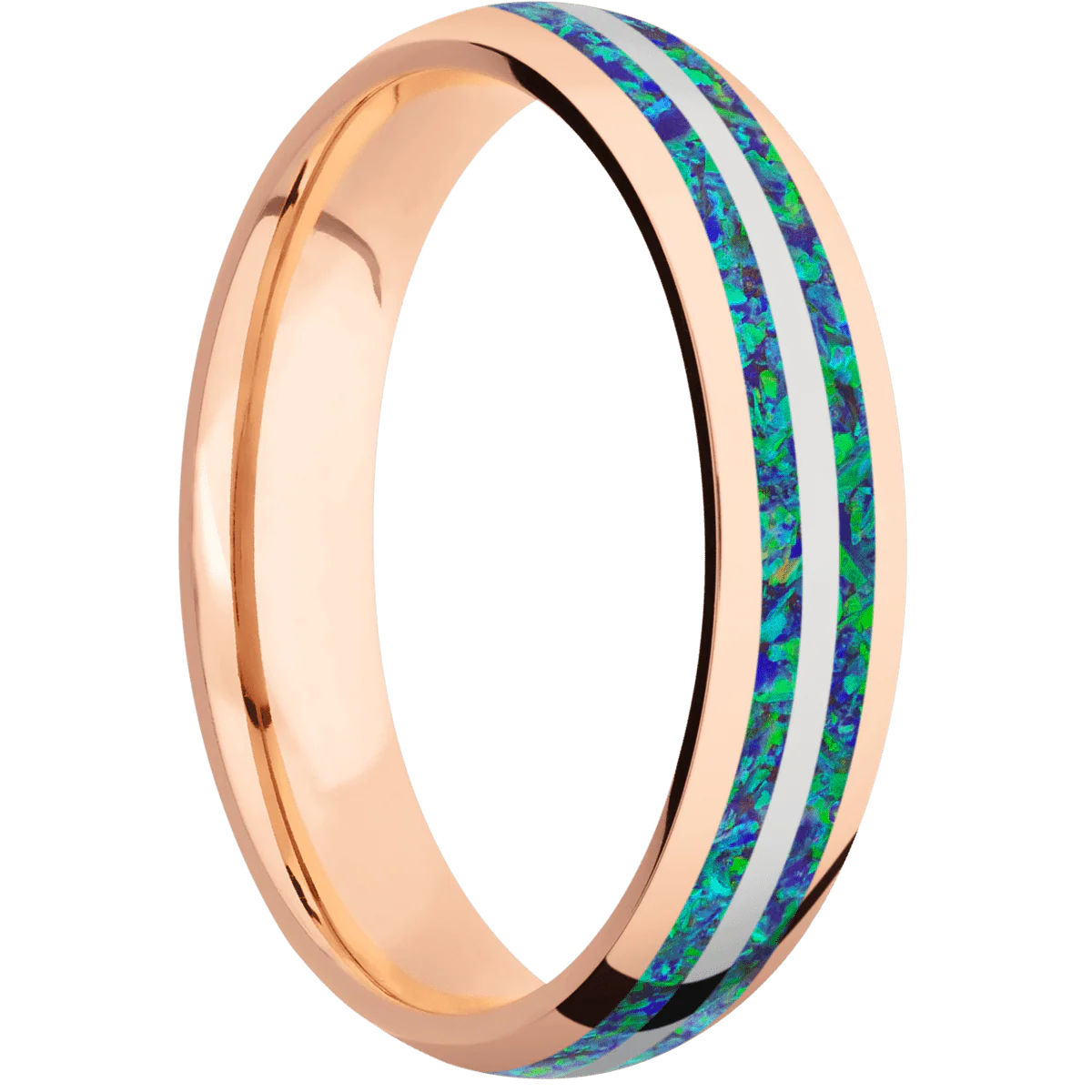14K Rose Gold + Polish Finish