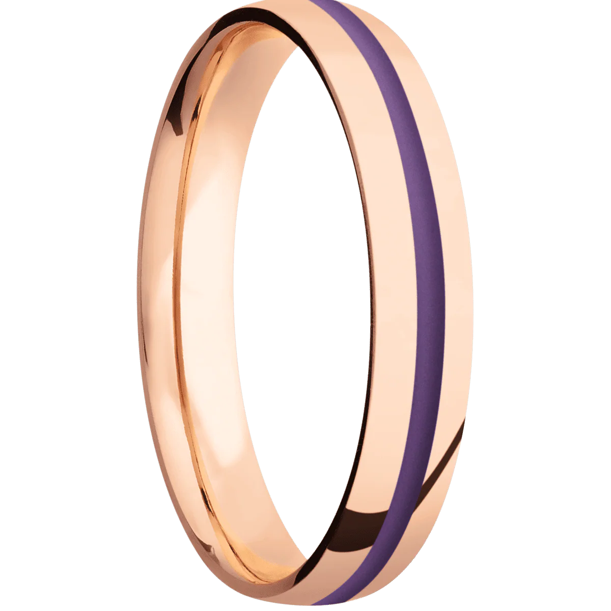 14K Rose Gold + Polish Finish