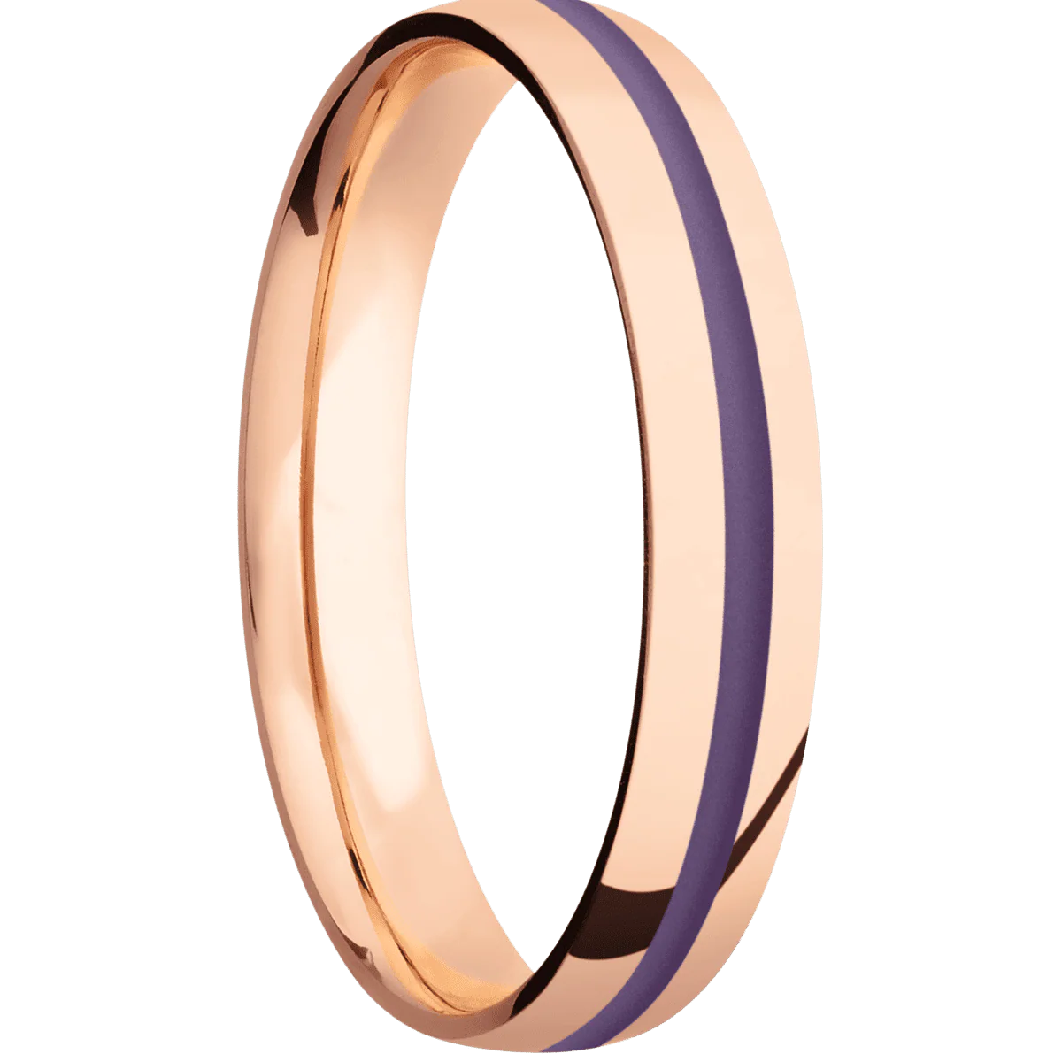14K Rose Gold + Polish Finish