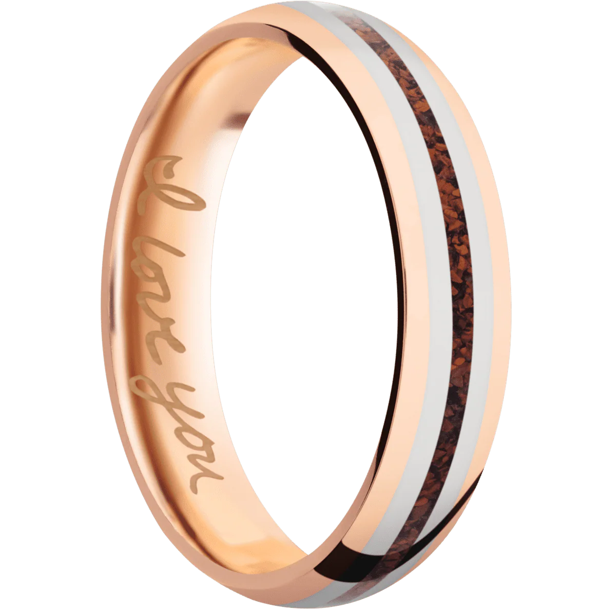 14K Rose Gold + Polish Finish