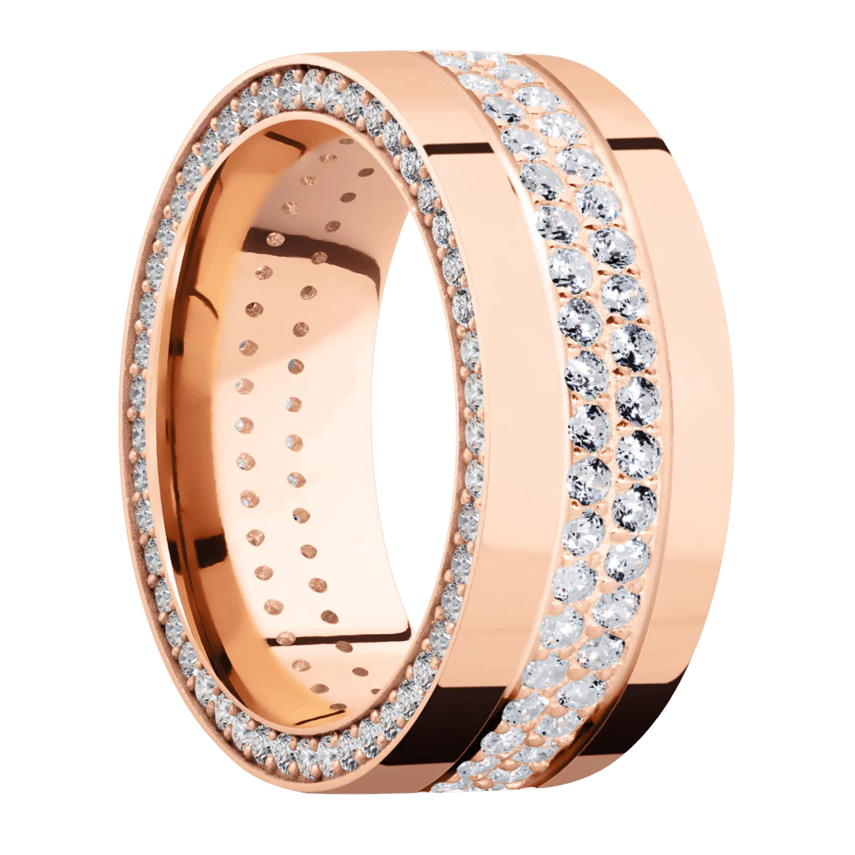 14K Rose Gold + Polish Finish