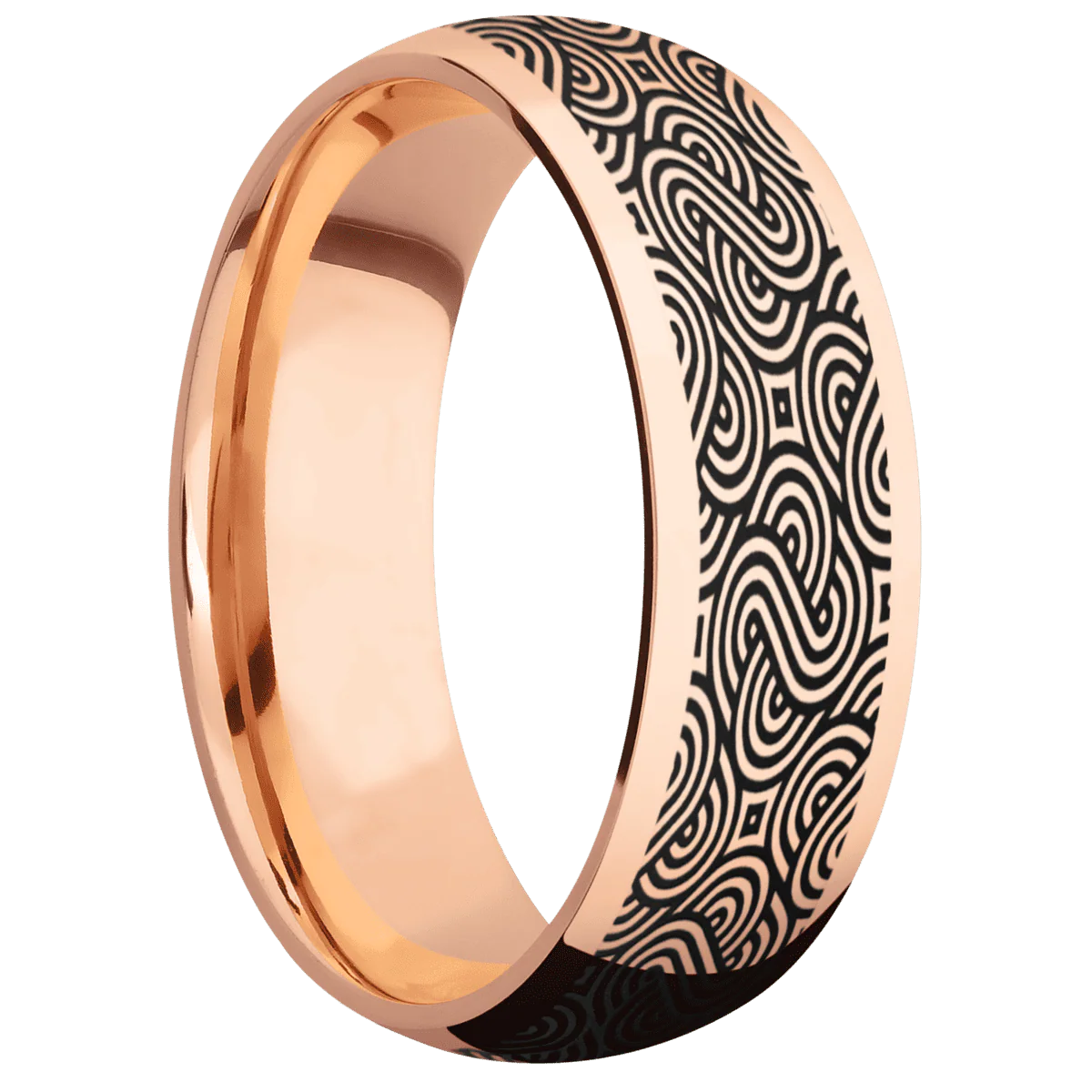 14K Rose Gold + Polish Finish