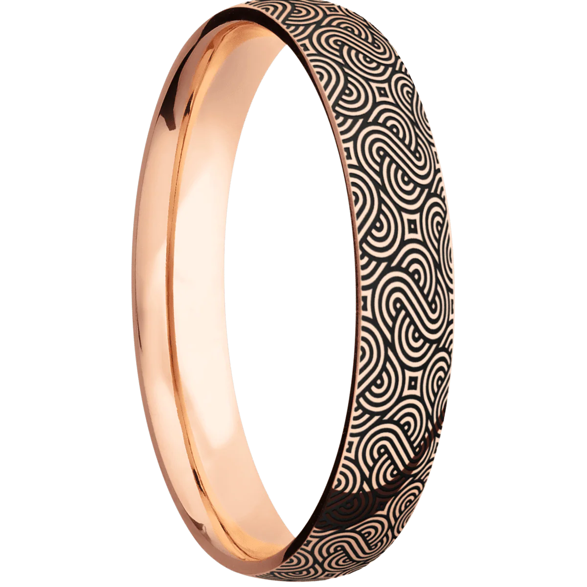 14K Rose Gold + Polish Finish