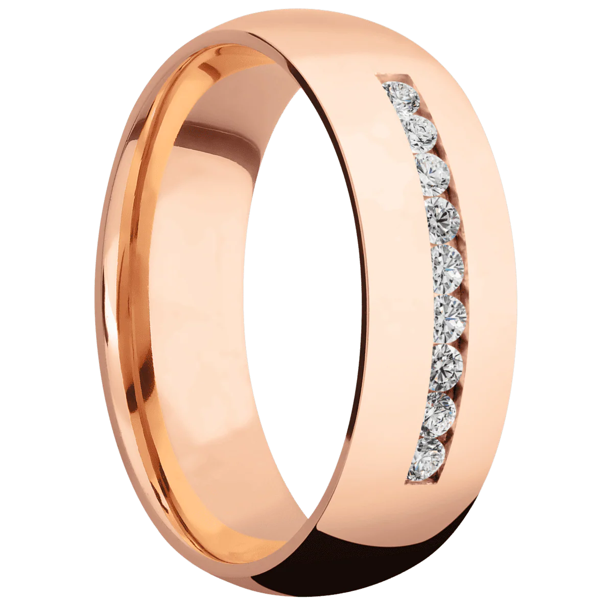14K Rose Gold + Polish Finish