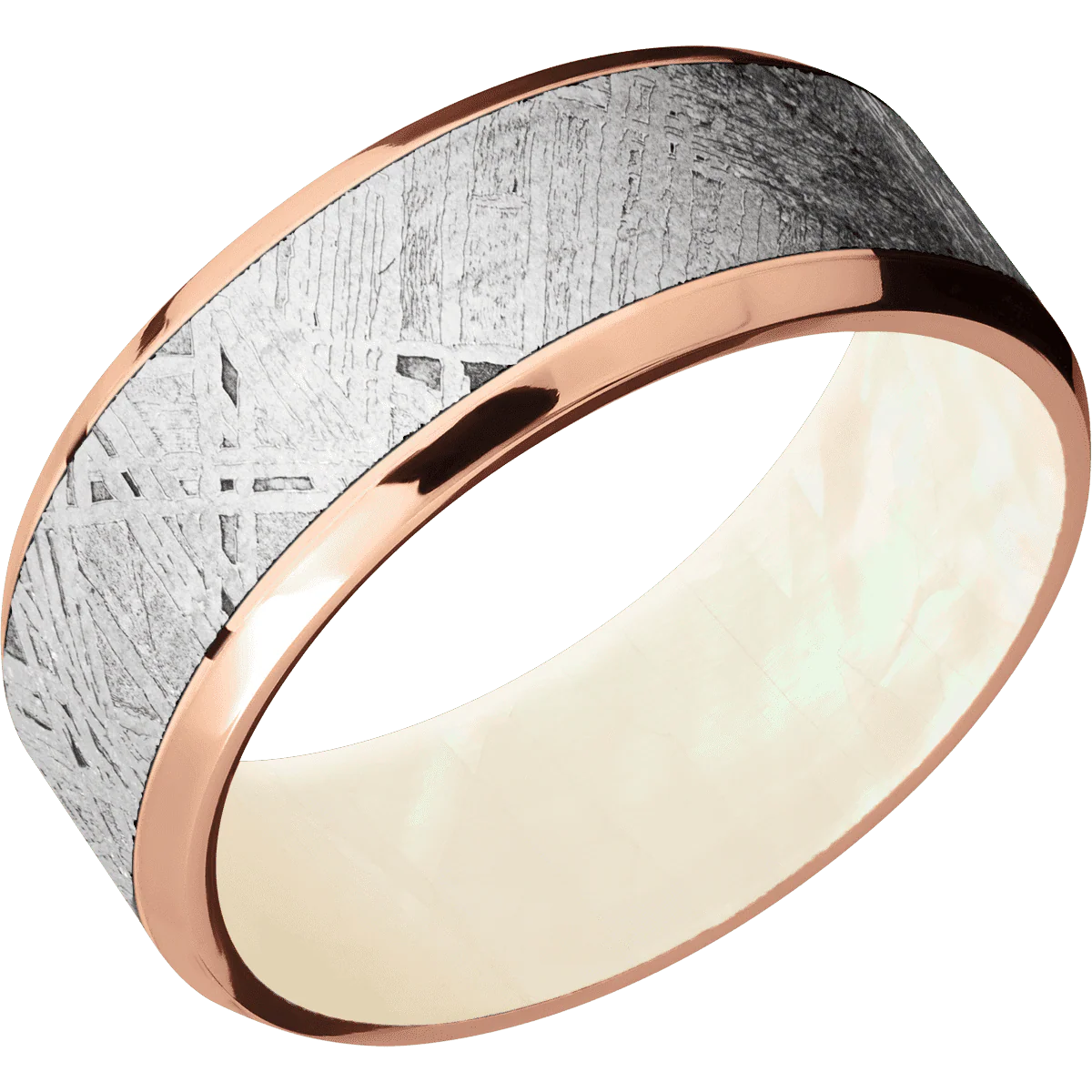 14K Rose Gold + Polish , Polish Finish + Freshwater Mother of Pearl - Image 2
