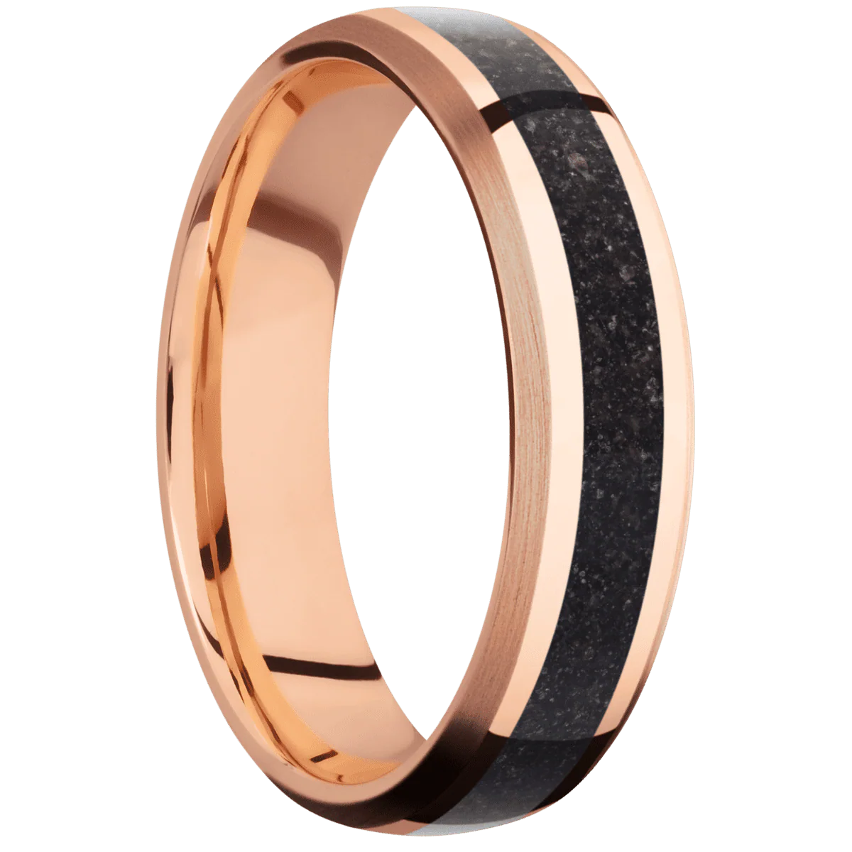 14K Rose Gold + Polish , Satin Finish