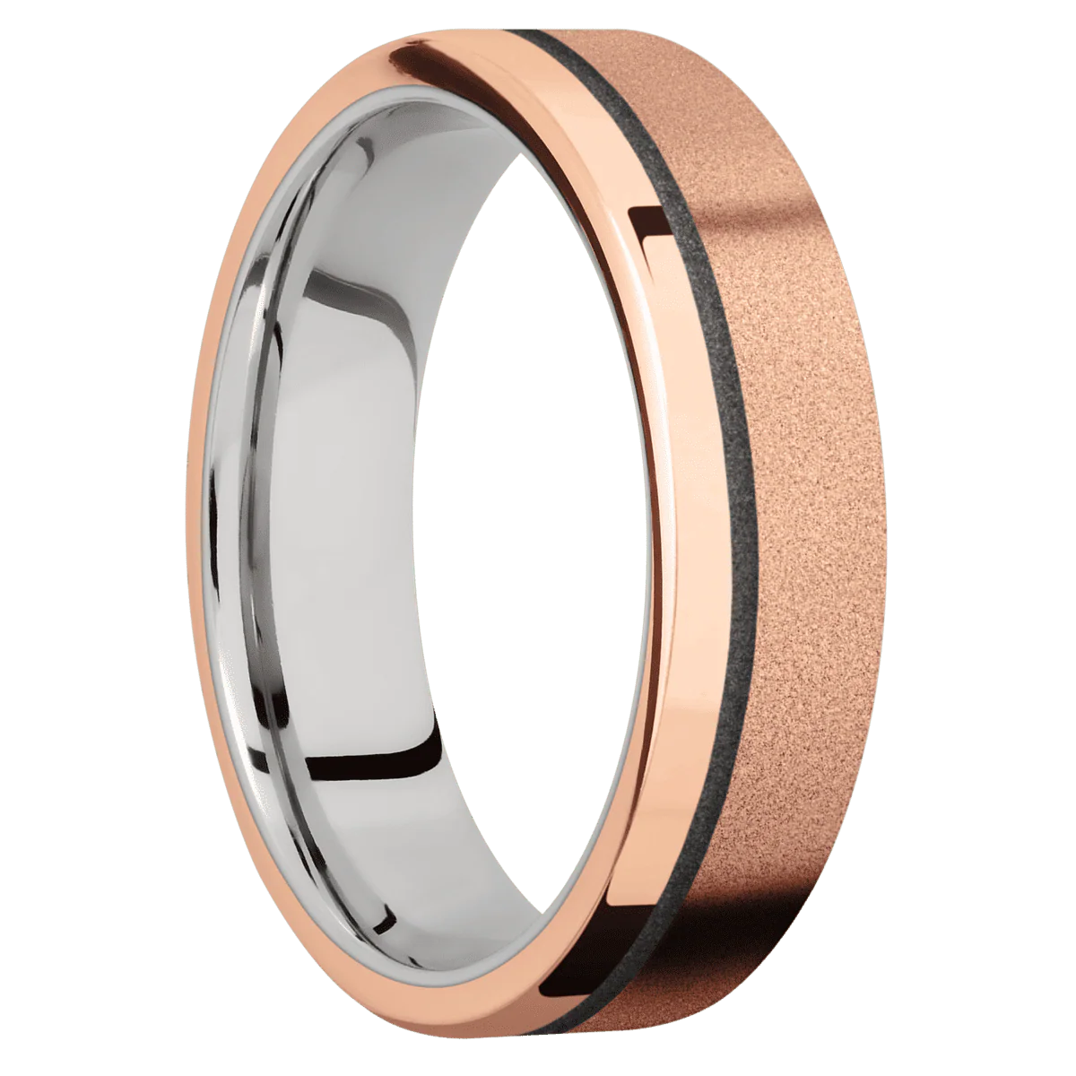 14K Rose Gold + Sand , Polish Finish + Cobalt Chrome