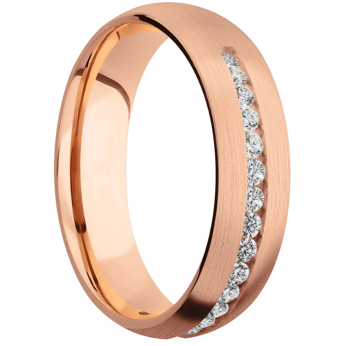 14K Rose Gold + Satin Finish