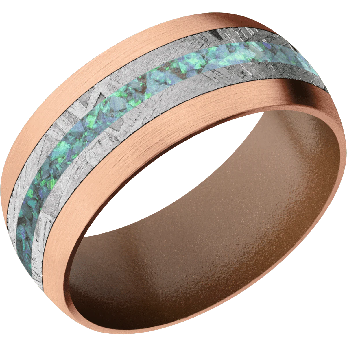 14K Rose Gold + Satin Finish + Copper Brown - Image 2