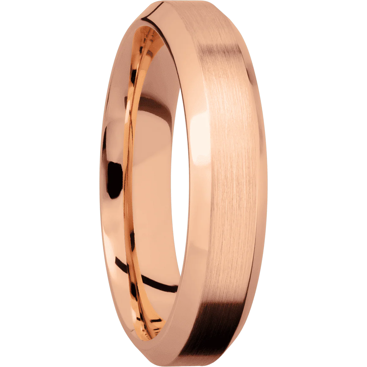 14K Rose Gold + Satin , Polish Finish