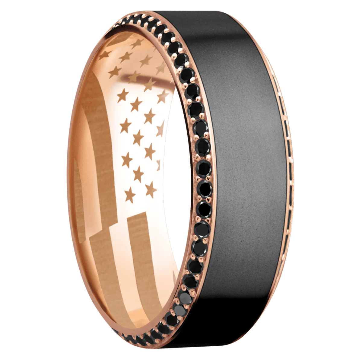 14K Rose Gold + Satin , Polish Finish