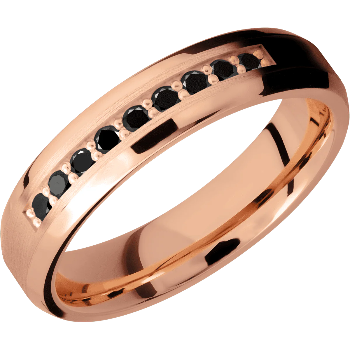 14K Rose Gold + Satin , Polish Finish - Image 2