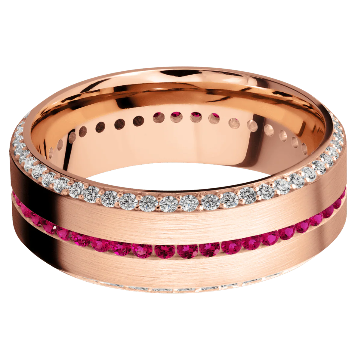 14K Rose Gold + Satin , Satin Finish - Image 3