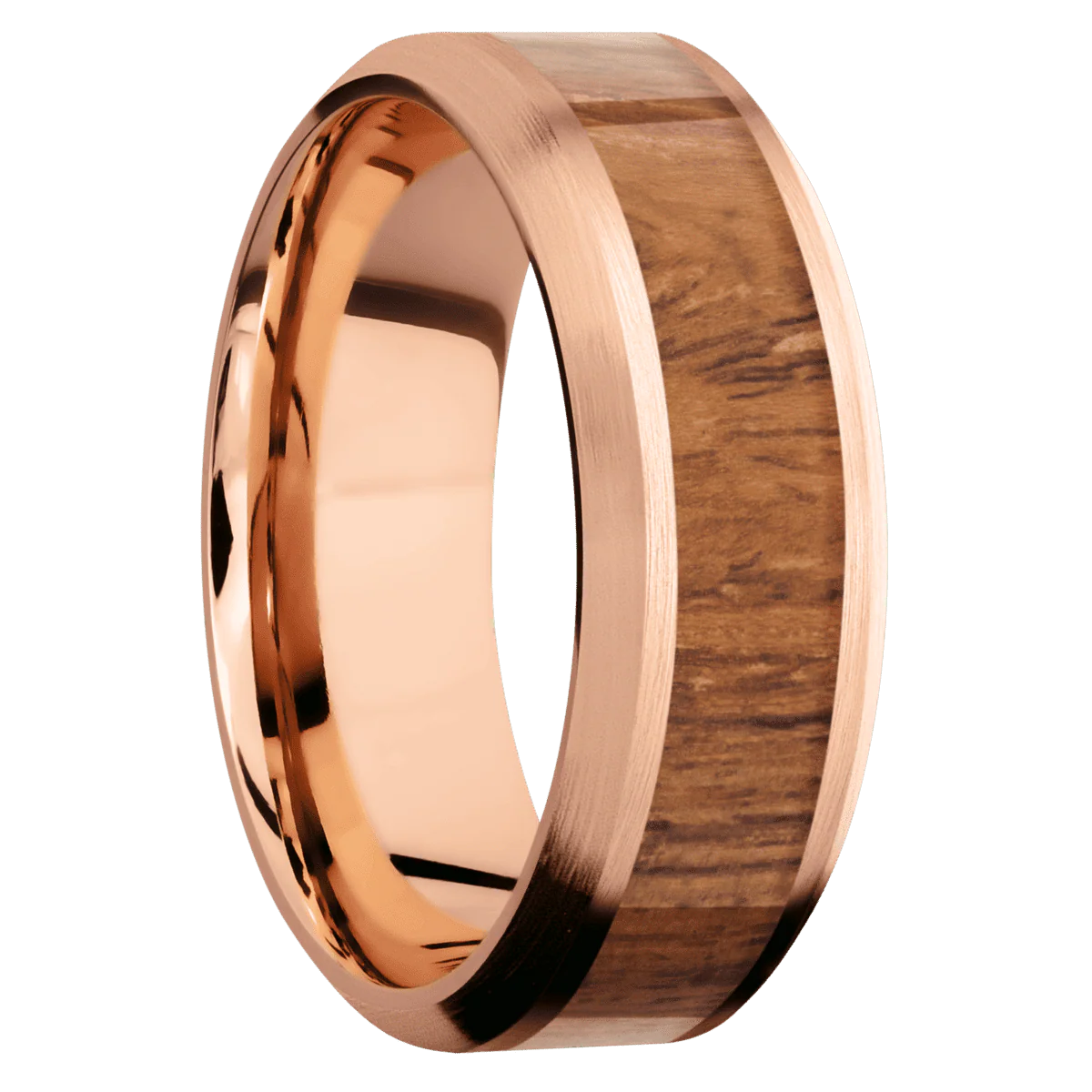 14K Rose Gold + Satin , Satin Finish