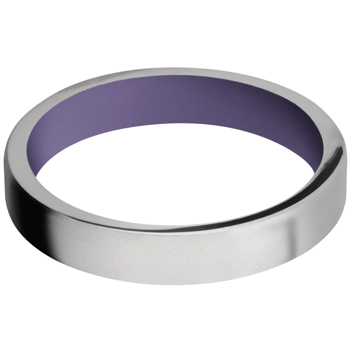 14K White Gold + Anglesatin Finish + Bright Purple - Image 3