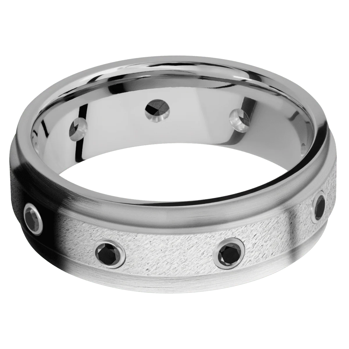 14K White Gold + Anglestone , Satin Finish - Image 3