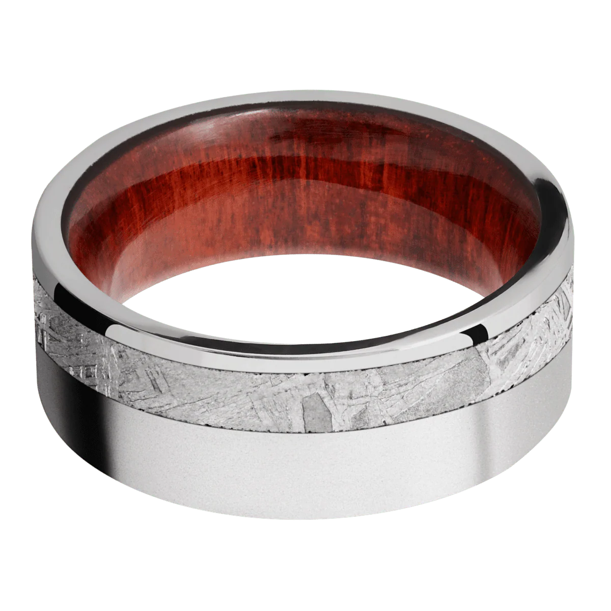 14K White Gold + Bead , Polish Finish + Red Heart - Image 3