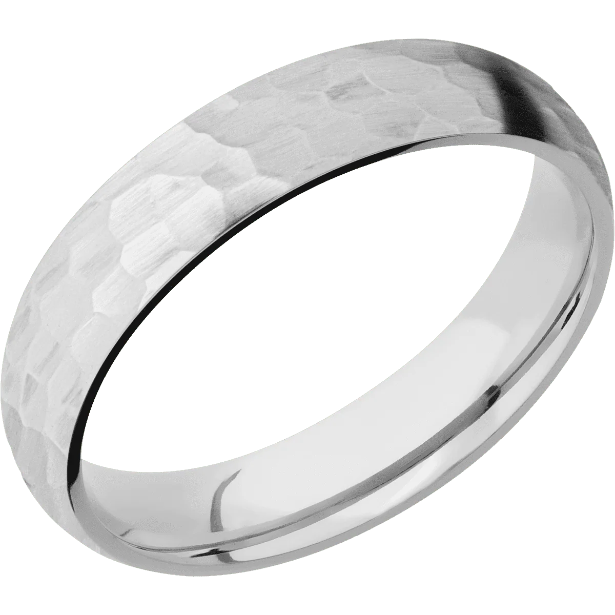 14K White Gold + Hammer Finish - Image 2